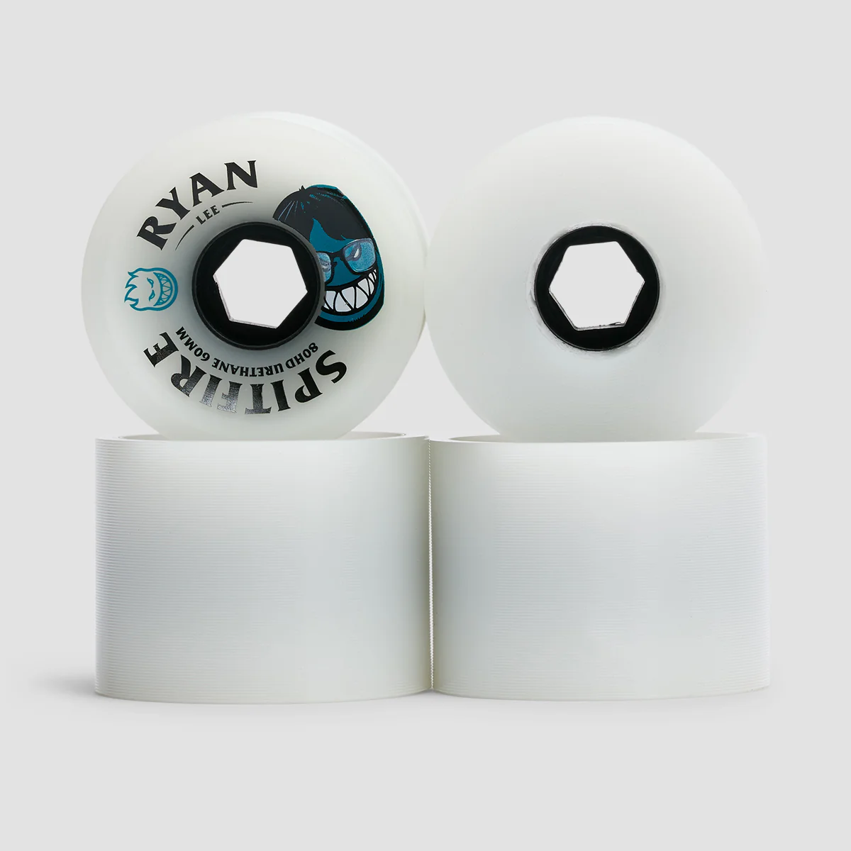 Spitfire Burn Squad Ryan Lee Custom Super Wides 80HD Soft Skateboard Wheels Clear/Black 60mm