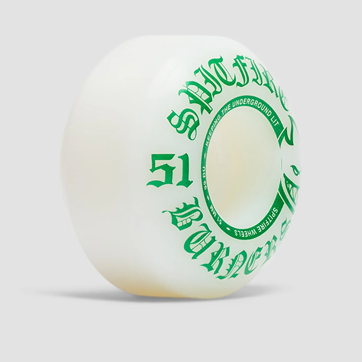 Spitfire Burners 99DU Skateboard Wheels White 51mm - Image 2