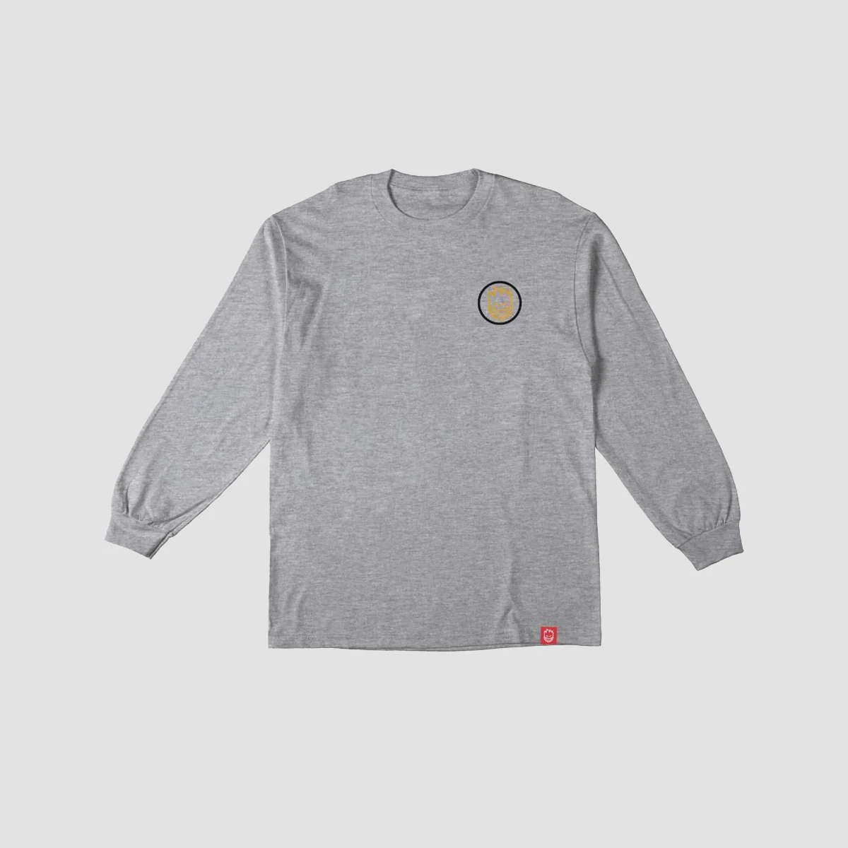 Spitfire Classic Swirl Overlay Longsleeve T-Shirt Grey/Black/Yellow - Image 2
