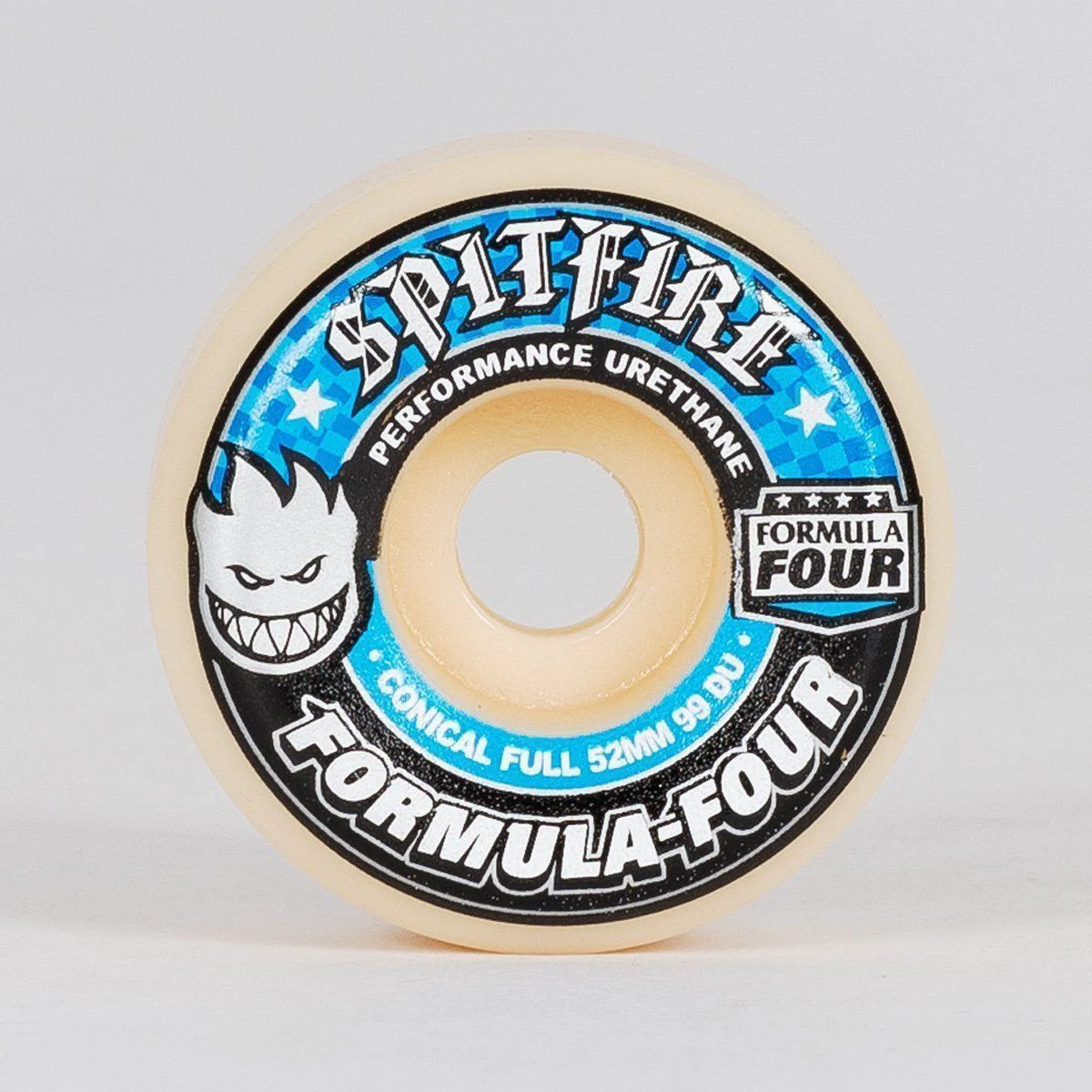 Spitfire Formula Four Conical Full 99du Skateboard Wheels Natural/Blue 52mm - Image 2