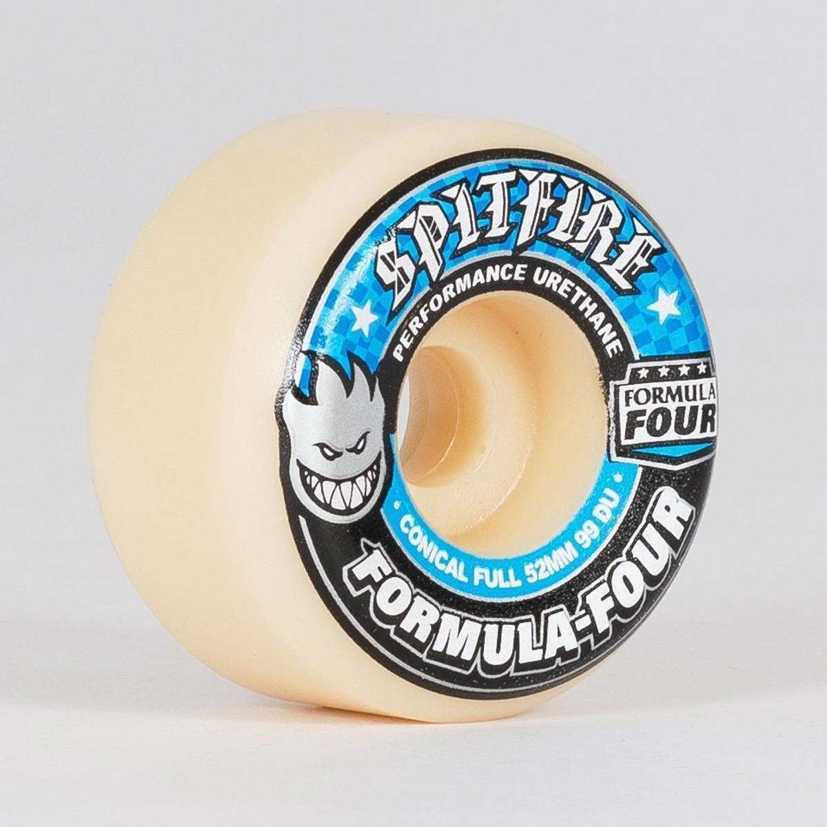 Spitfire Formula Four Conical Full 99du Skateboard Wheels Natural/Blue 52mm - Image 3