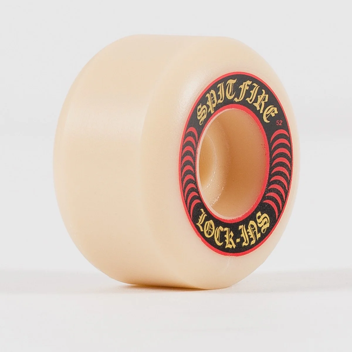 Spitfire Formula Four Lock-Ins 101a Skateboard Wheels White/Red 52mm - Image 3
