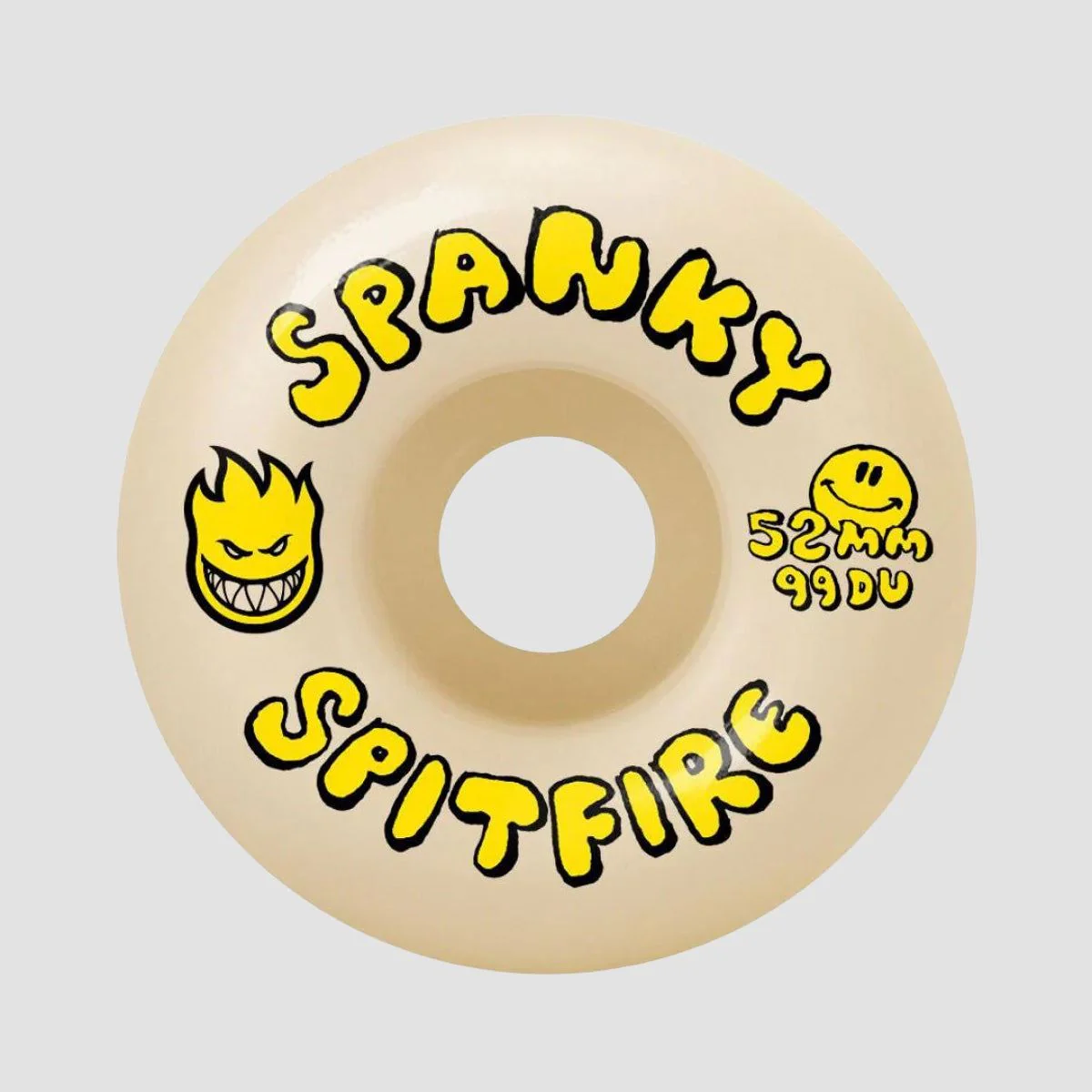 Spitfire Formula Four Spanky Happy Classic 99DU Skateboard Wheels Natural 52mm - Image 2
