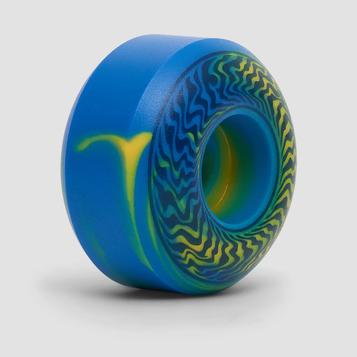 Spitfire Formula Four Swirled Classic 99DU Skateboard Wheels Yellow/Blue 54mm - Image 2