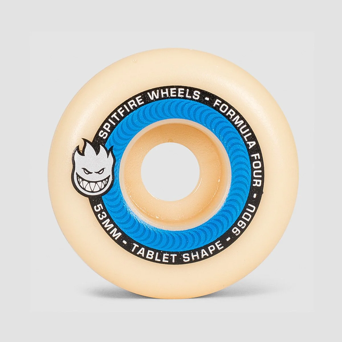 Spitfire Formula Four Tablets 99DU Skateboard Wheels Natural/Blue 53mm - Image 2