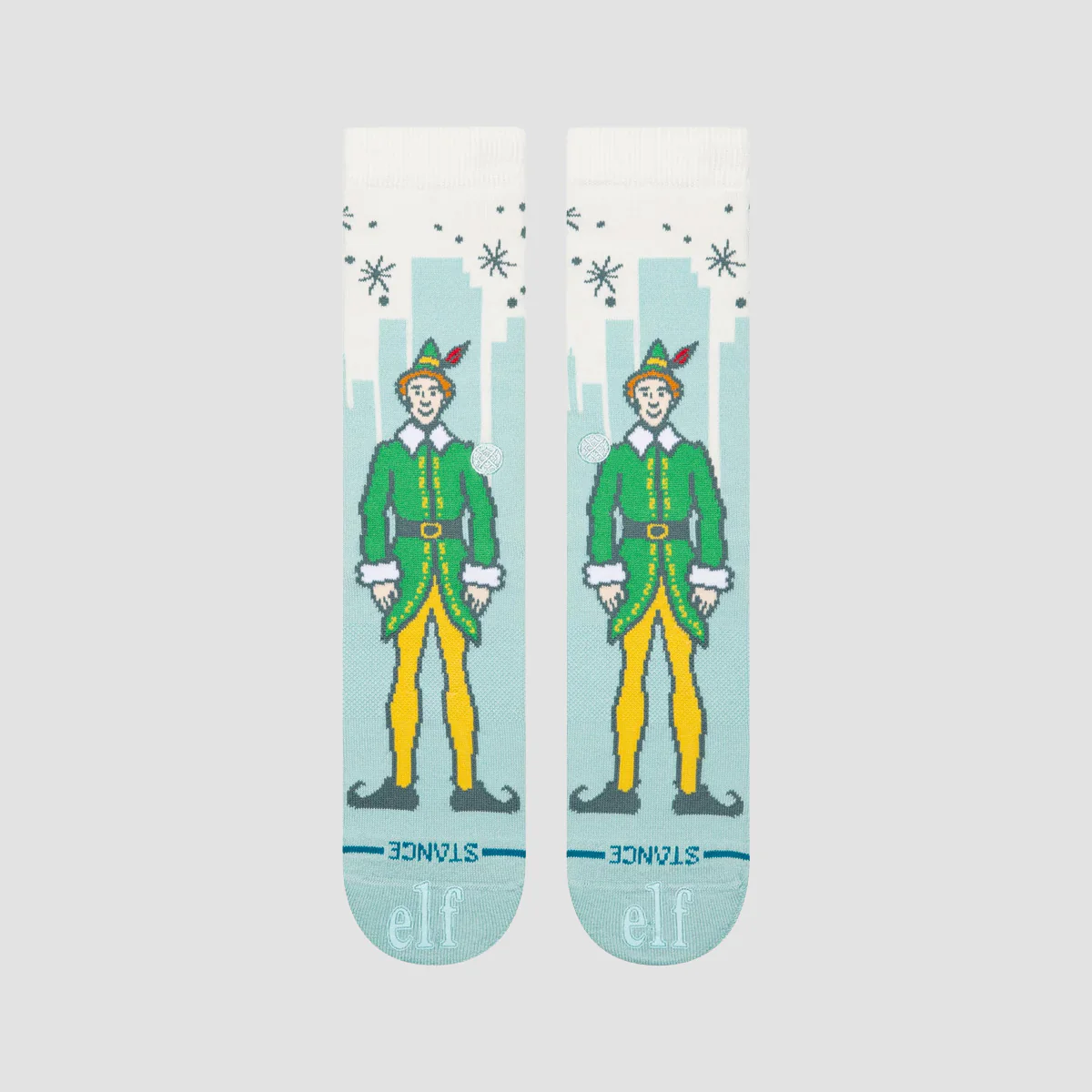 Stance Buddy the Elf Big City Elf Crew Socks Ice Blue - Image 2