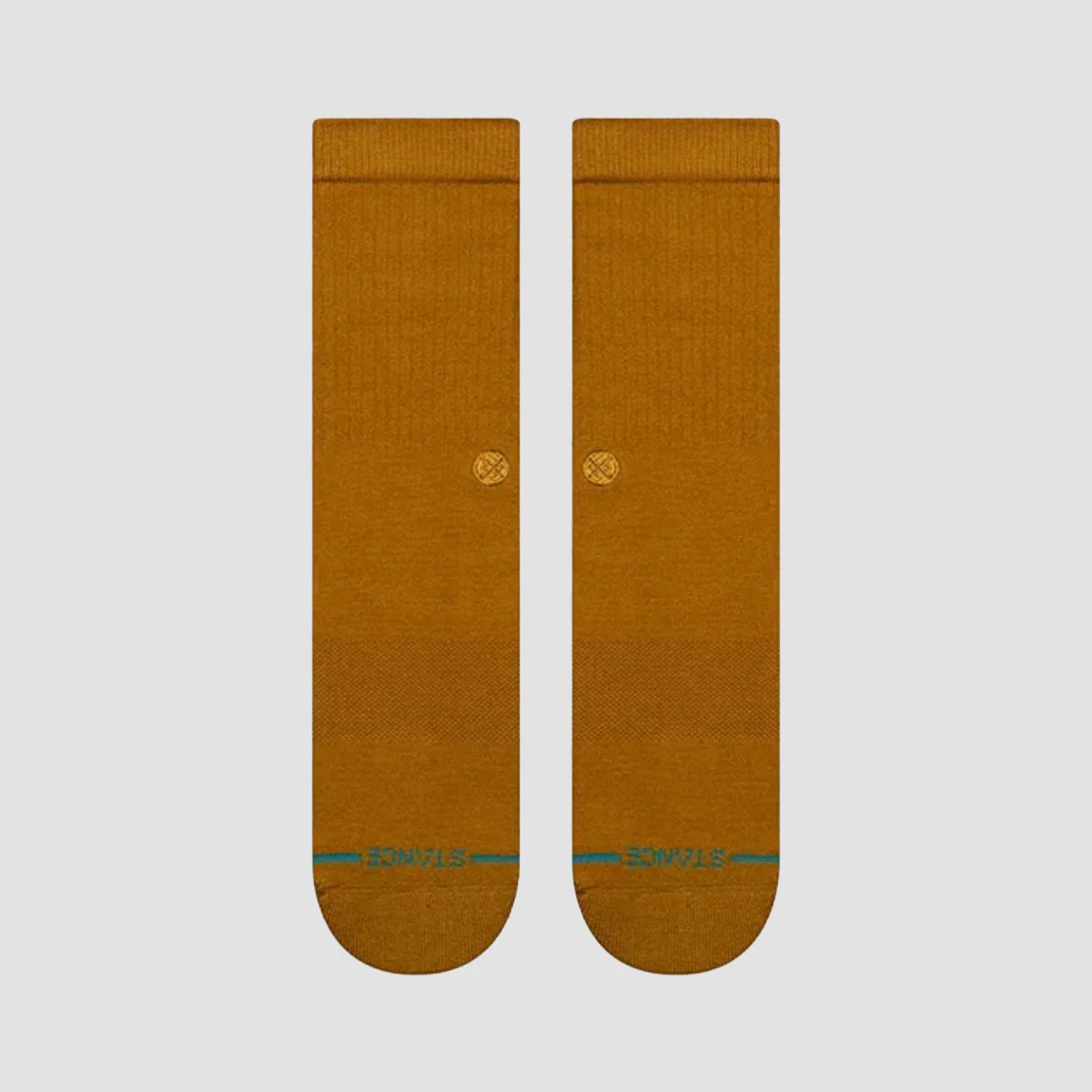 Stance Icon Crew Socks Gold Canvas - Image 2