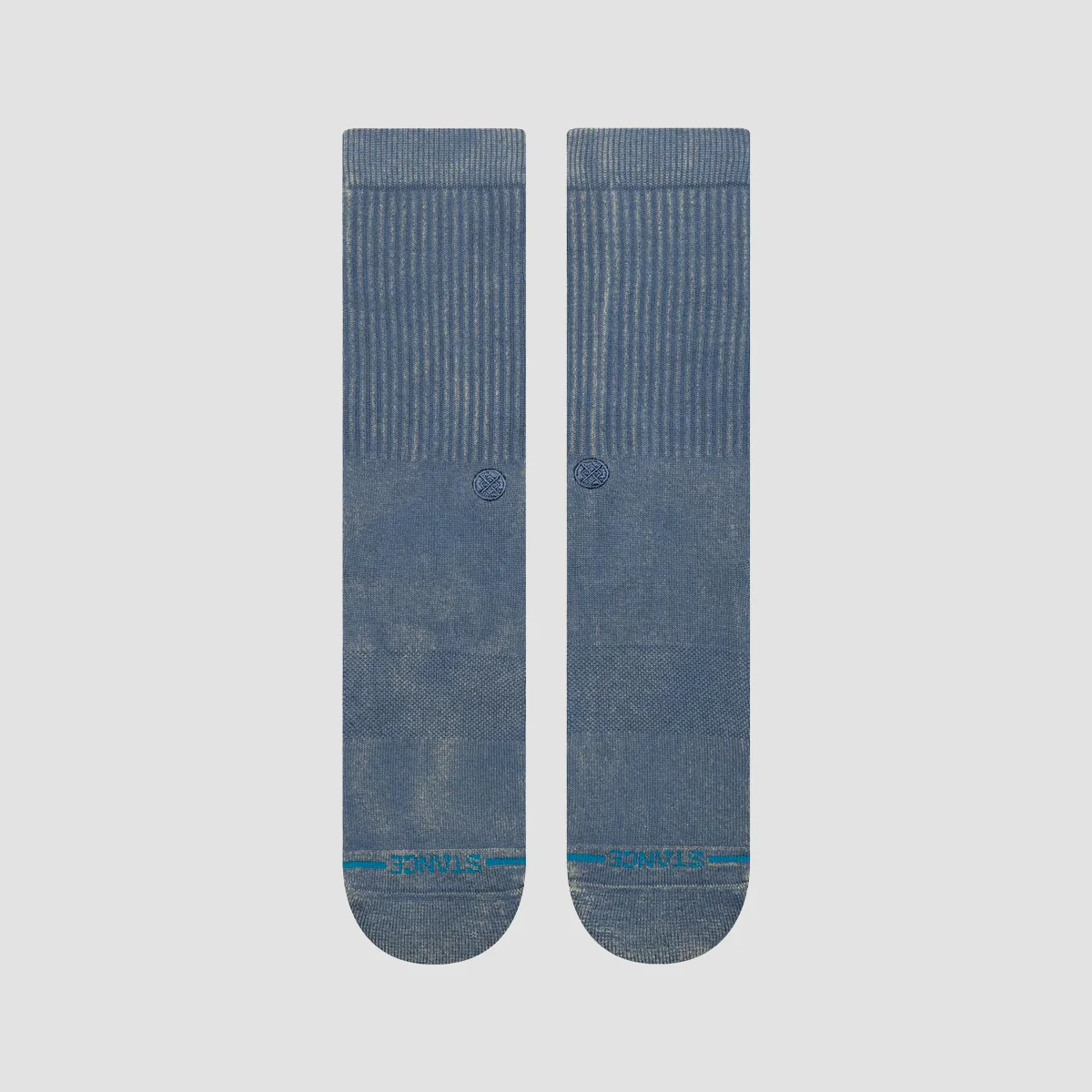 Stance Icon Dyed Crew Socks Sea Blue - Image 2