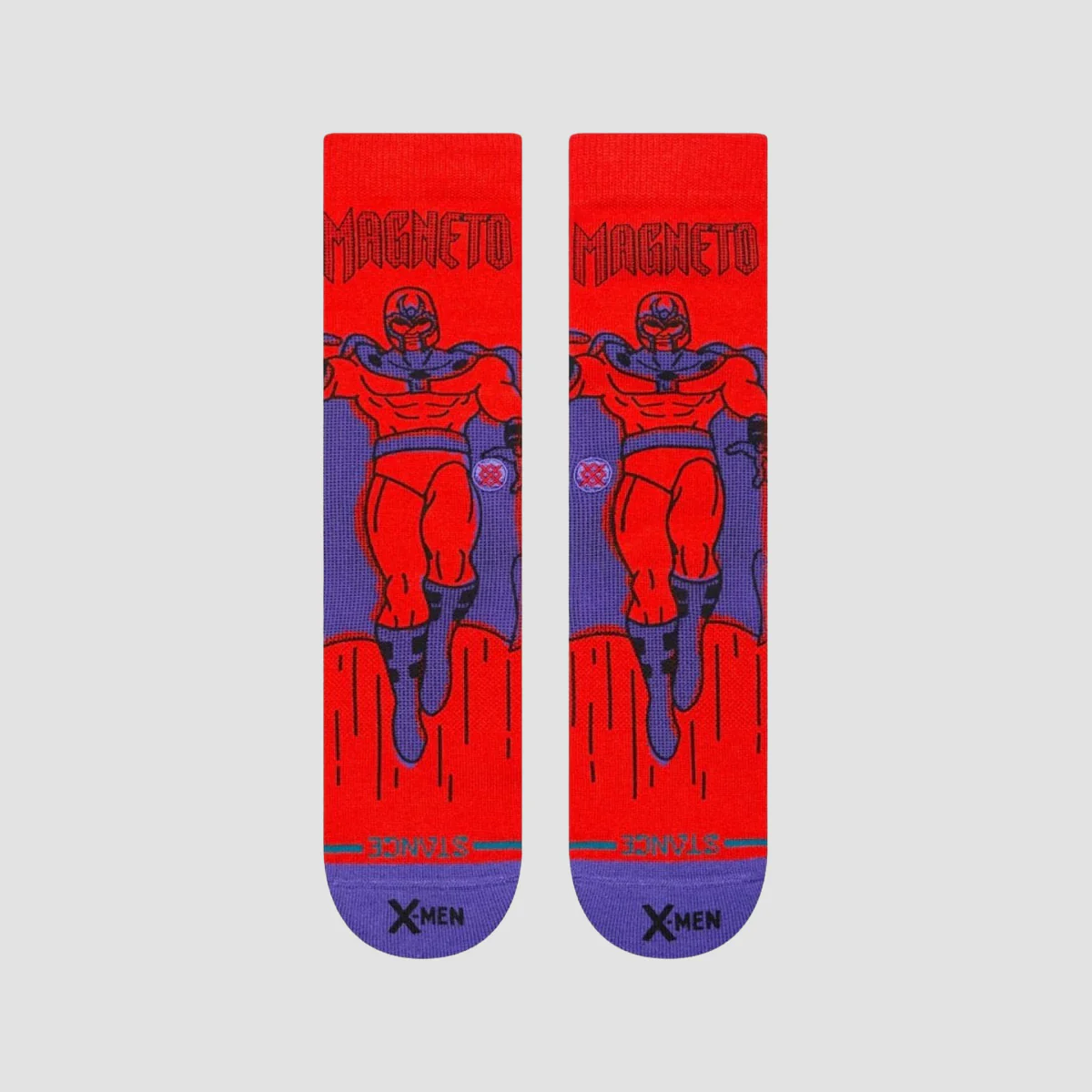 Stance Marvel Magneto Crew Socks Red - Image 2