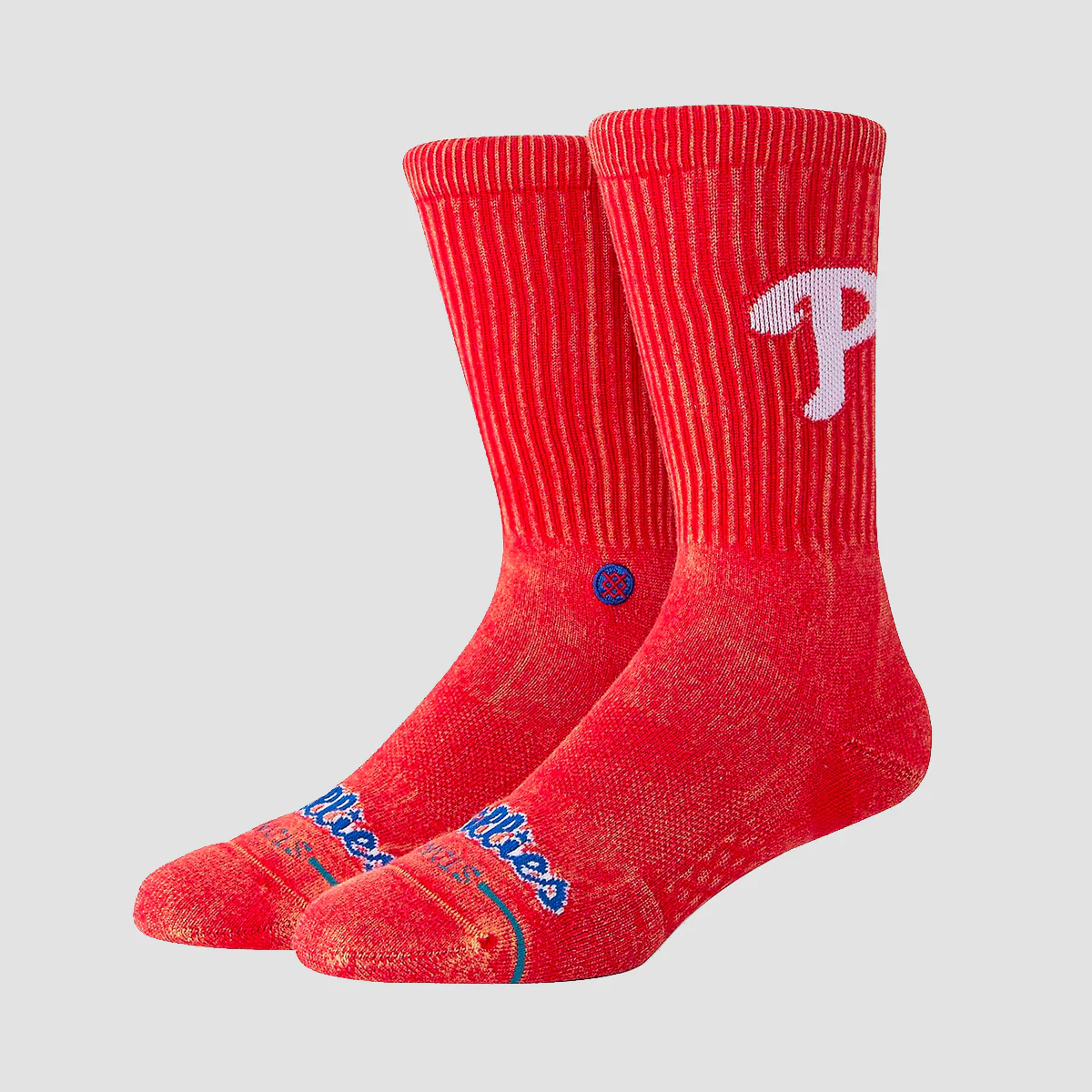 Stance MLB Fade Phillies Crew Socks Red