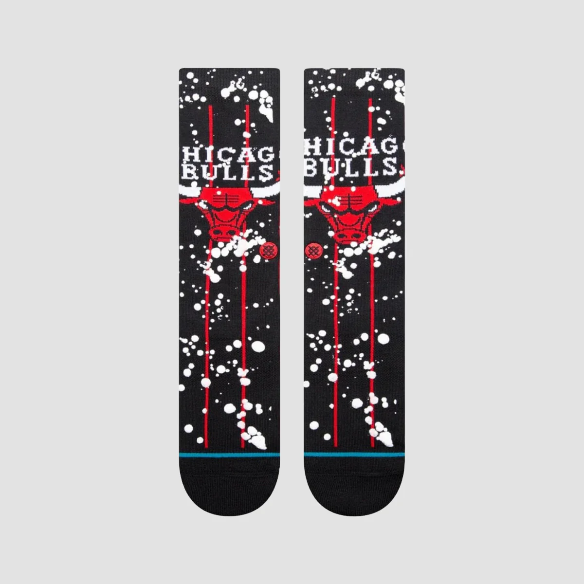Stance NBA Overspray Chicago Bulls Crew Socks Black - Image 2