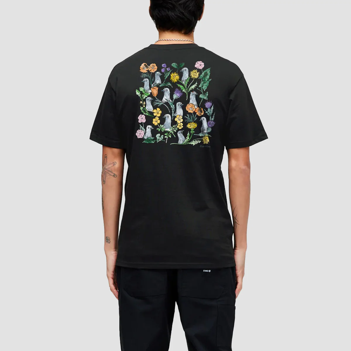 Stance Pigeon Street T-Shirt Black - Image 2