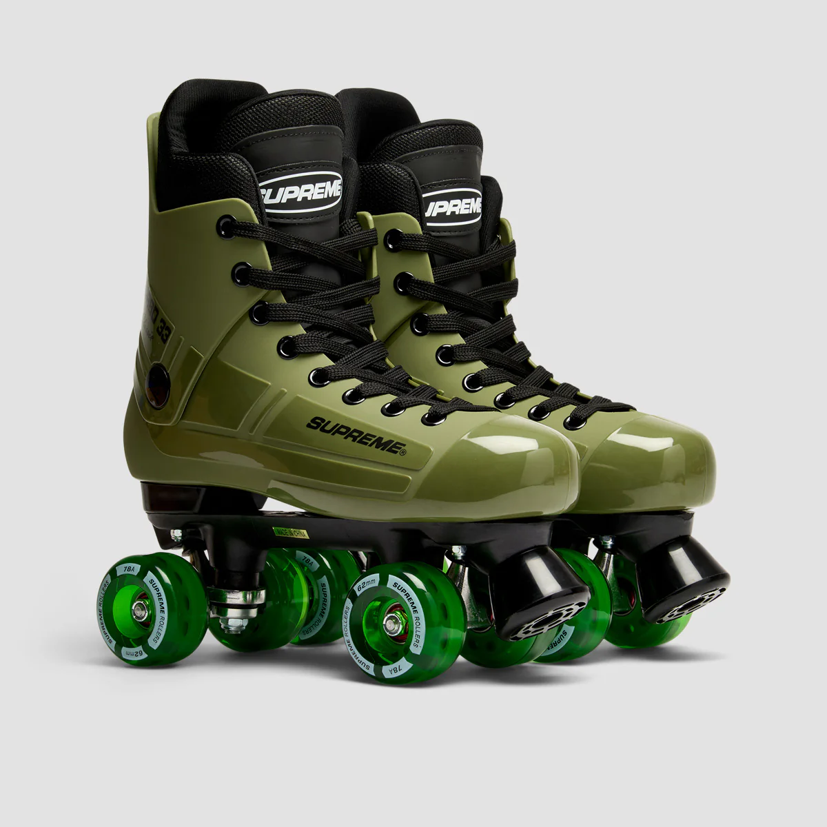 Supreme Turbo 33 Nylon Quad Skates Army Green/Green - Image 2