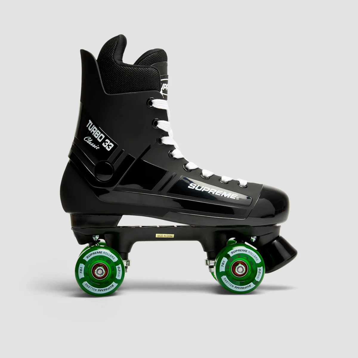 Supreme Turbo 33 Nylon Quad Skates Black/Green
