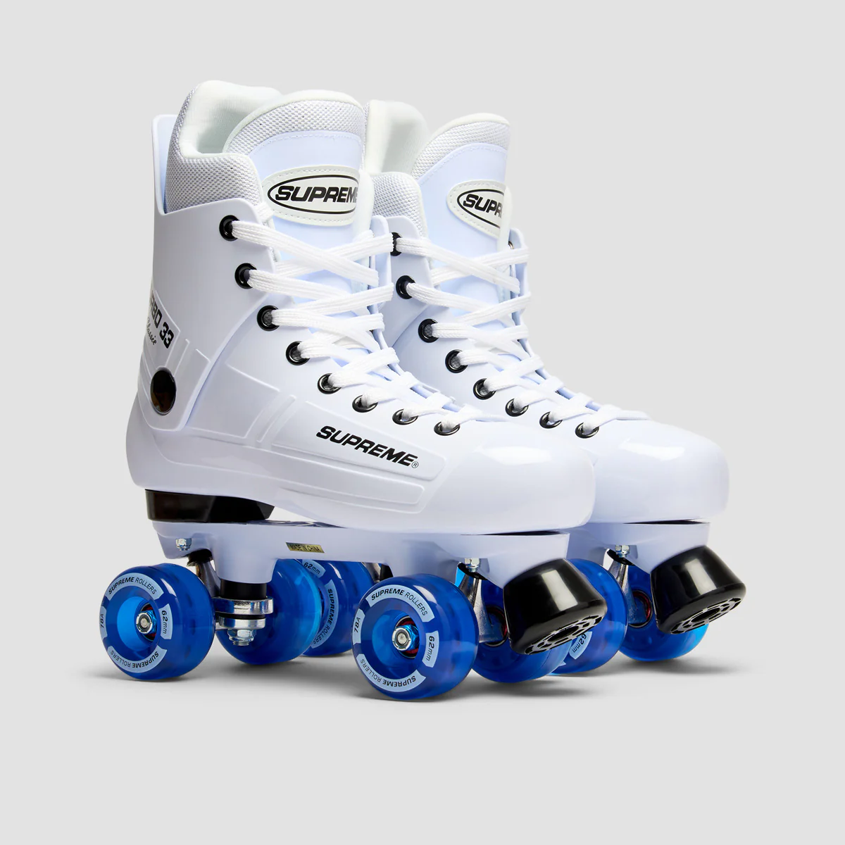 Supreme Turbo 33 Nylon Quad Skates White/Blue - Image 2