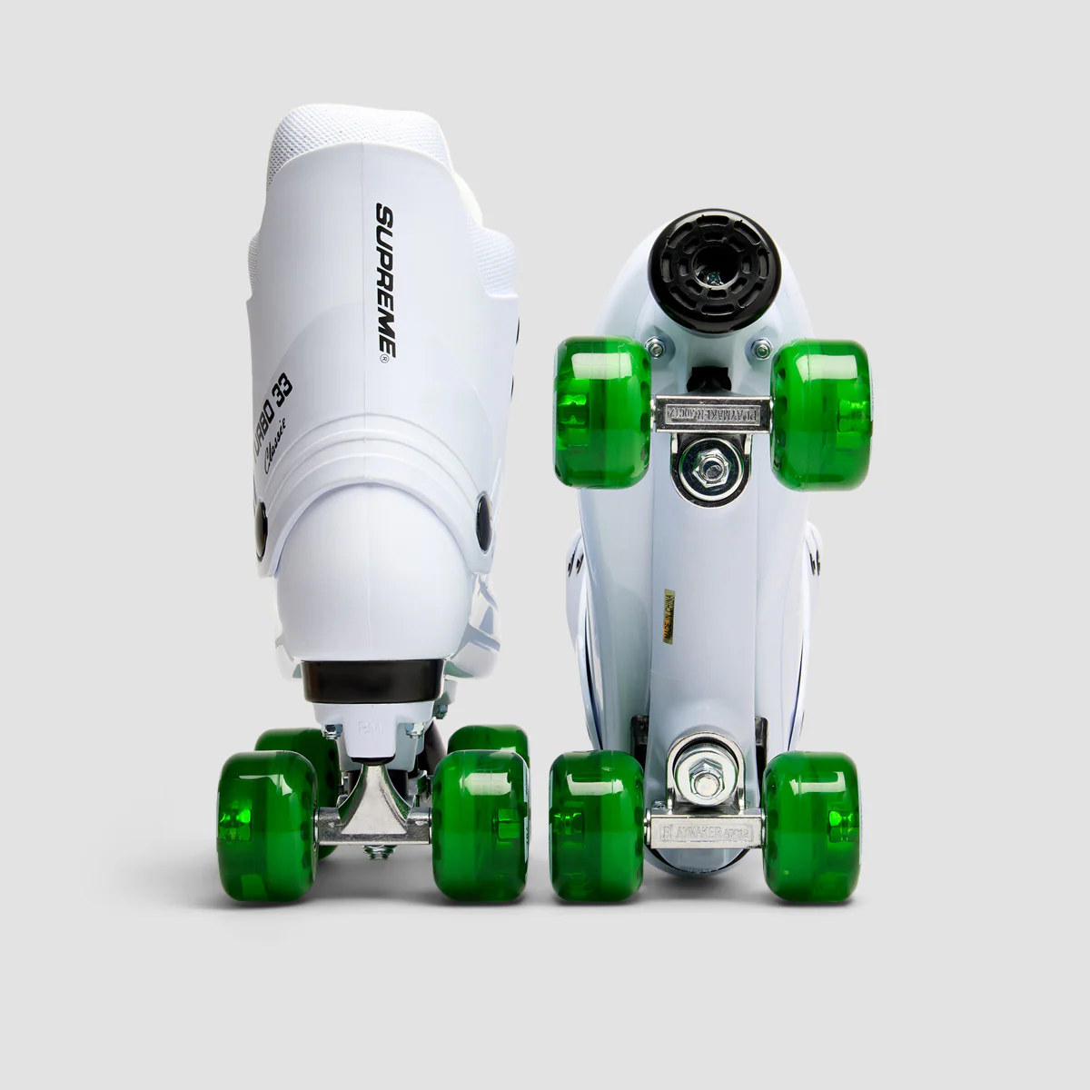 Supreme Turbo 33 Nylon Quad Skates White/Green - Image 4
