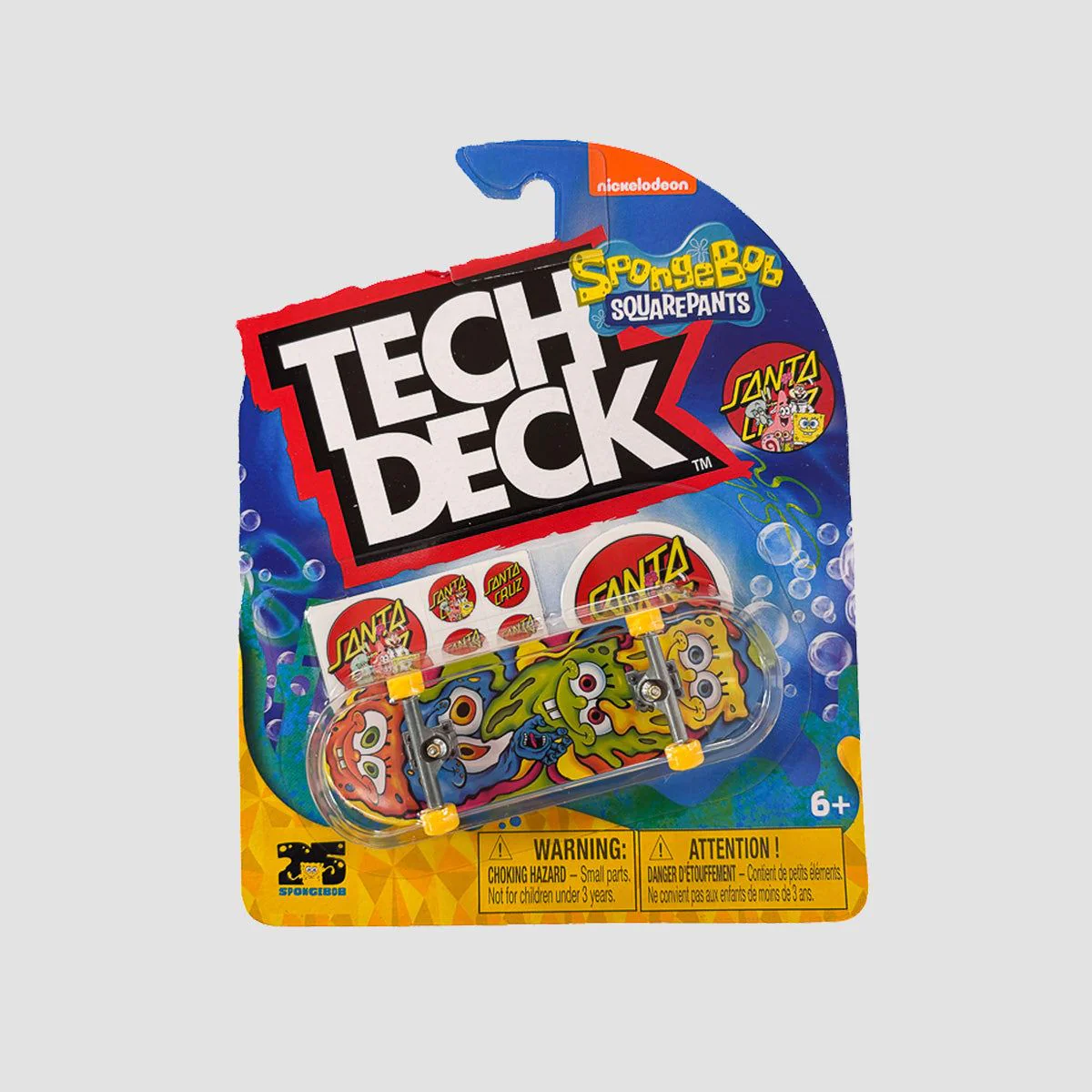 Tech Deck 96mm (M52) Fingerboard - Random Santa Cruz X SpongBob - Image 3
