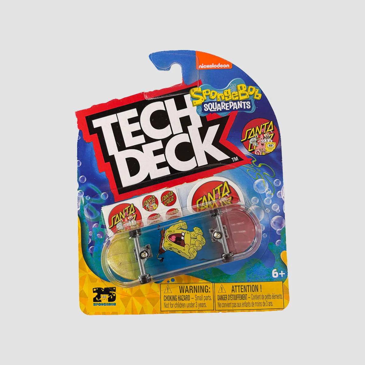 Tech Deck 96mm (M52) Fingerboard - Random Santa Cruz X SpongBob - Image 4
