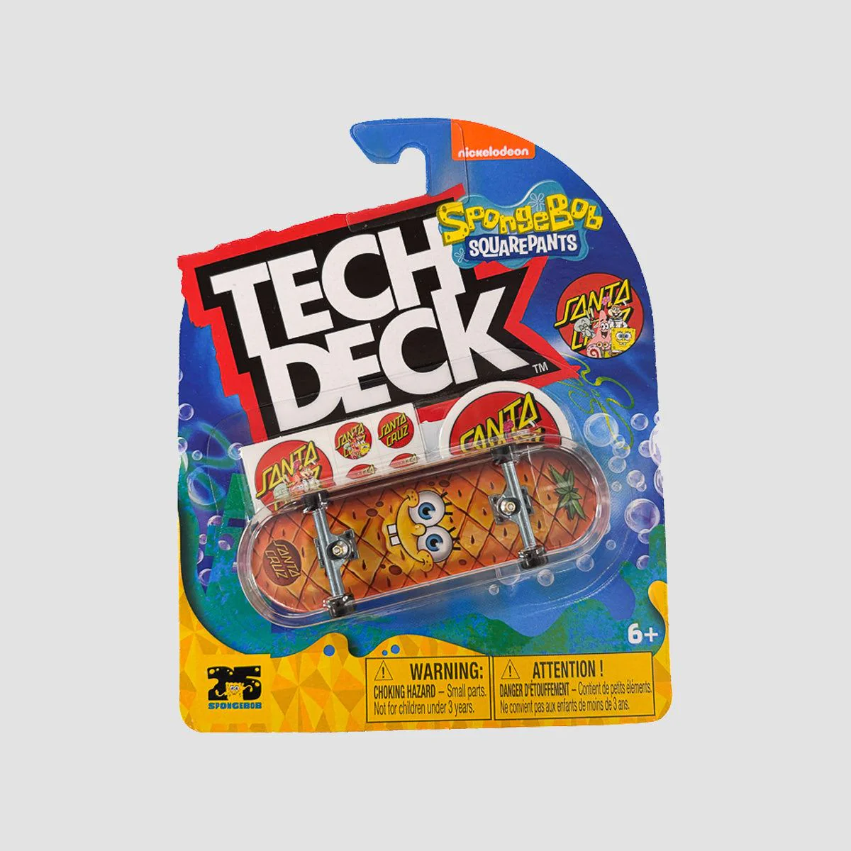 Tech Deck 96mm (M52) Fingerboard - Random Santa Cruz X SpongBob - Image 5