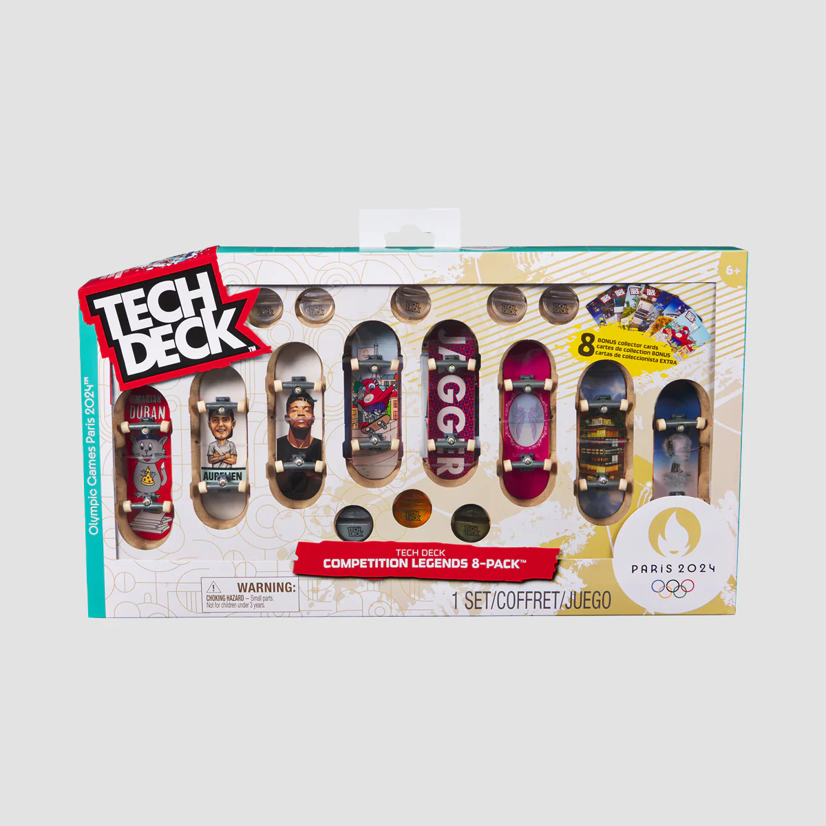 Tech Deck Olympic Paris 2024 Competition Legends 96mm Fingerboard 8 Pack - Image 2