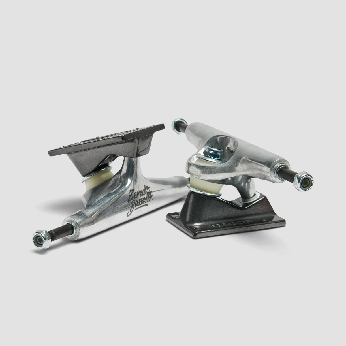 Tensor Aluminum City Lights 5.5 Skateboard Trucks 1 Pair Zered Bessett Raw/Black - 8.25" - Image 3