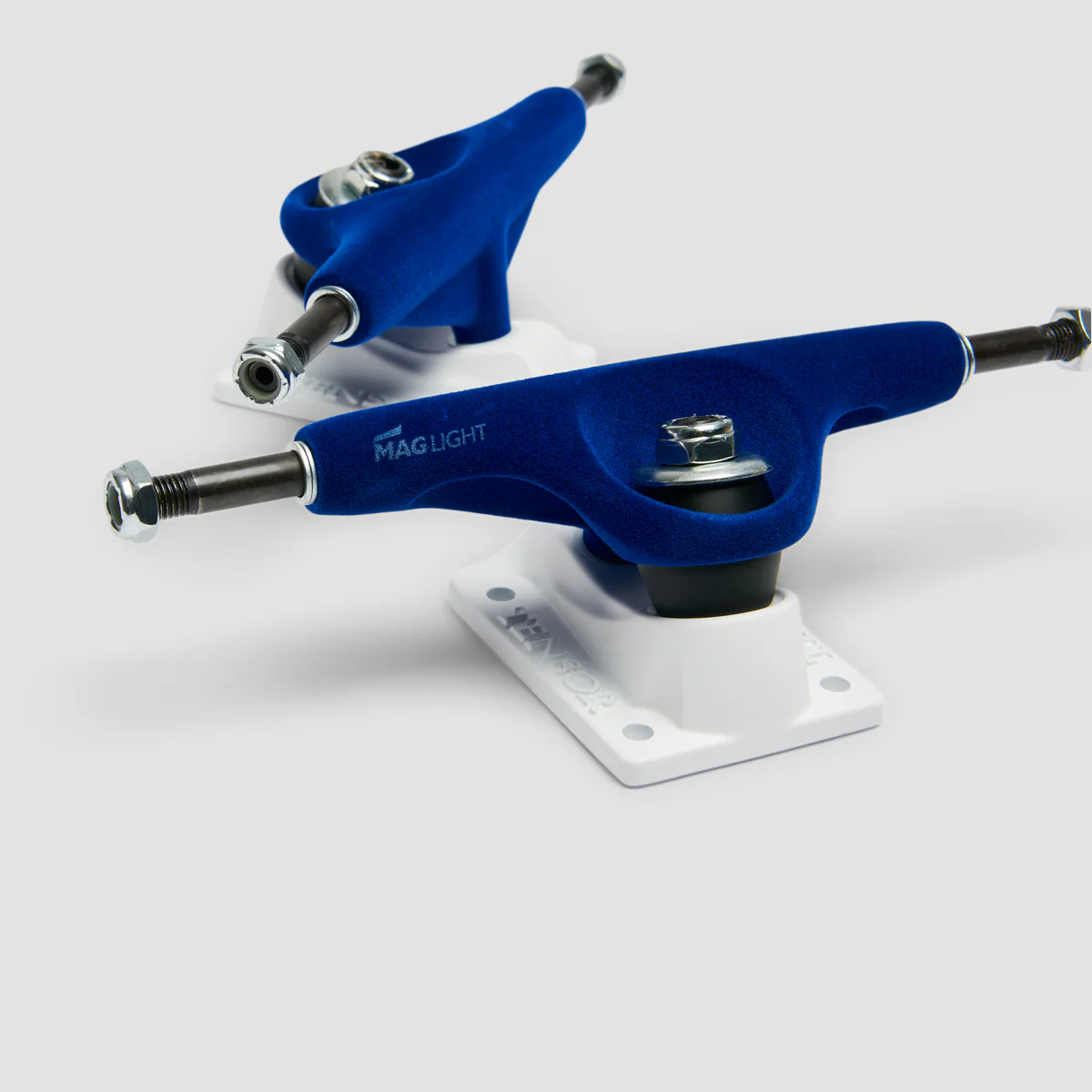 Tensor Mag Light Lo Velvet 5.25 Skateboard Trucks 1 Pair Blue/White - 8" - Image 4