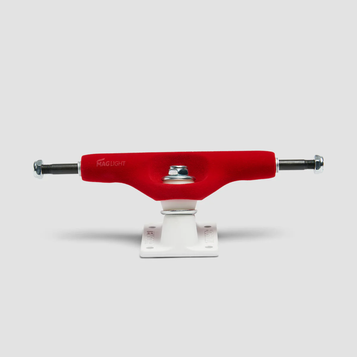 Tensor Mag Light Velvet 5.25 Skateboard Trucks 1 Pair Red/White - 8" - Image 2