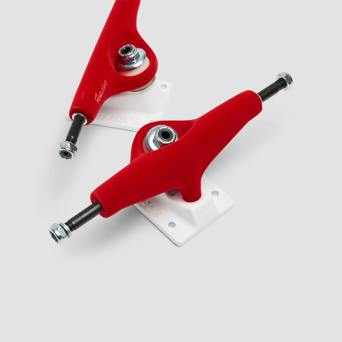 Tensor Mag Light Velvet 5.25 Skateboard Trucks 1 Pair Red/White - 8" - Image 5