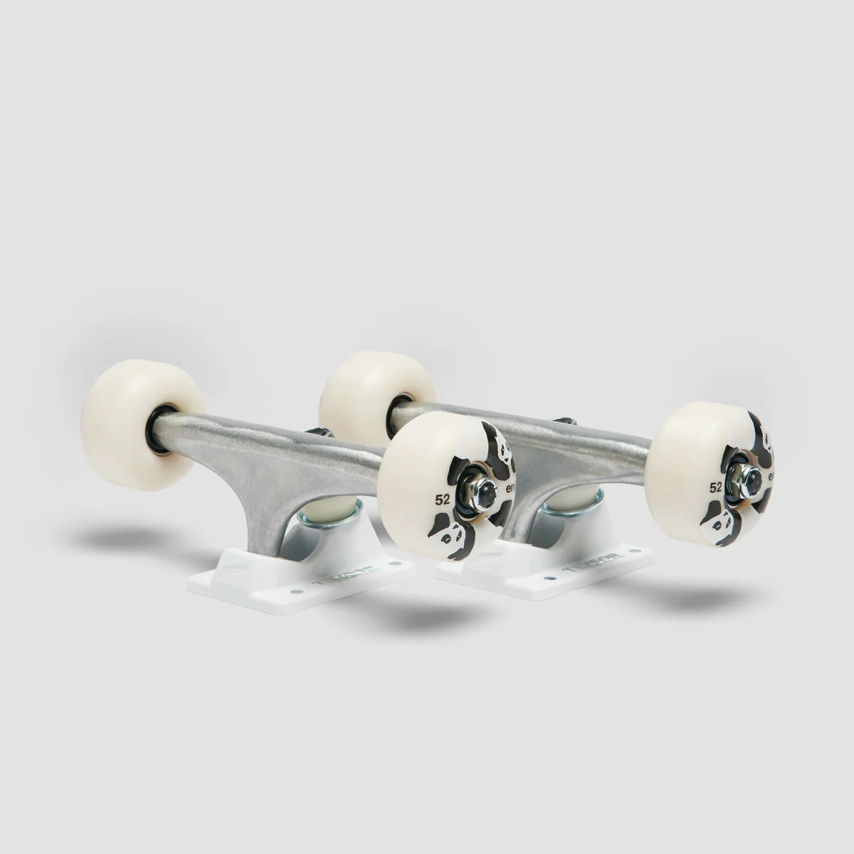 Tensor X Enjoi Double Panda 5.25 Skateboard Trucks & Wheel Combo Raw/White - 8" - Image 3
