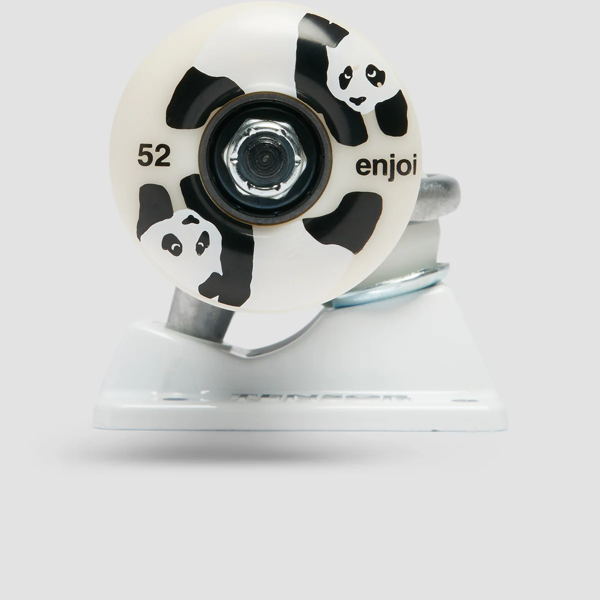 Tensor X Enjoi Double Panda 5.25 Skateboard Trucks & Wheel Combo Raw/White - 8" - Image 4