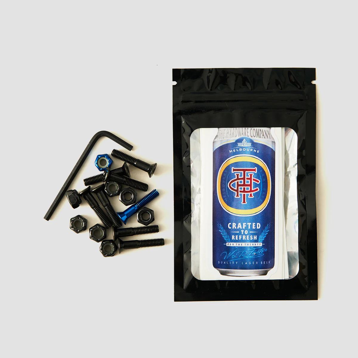 The Hardware Company THC Crafty Blues Allen Truck BoltsĀ Black/Blue 1"
