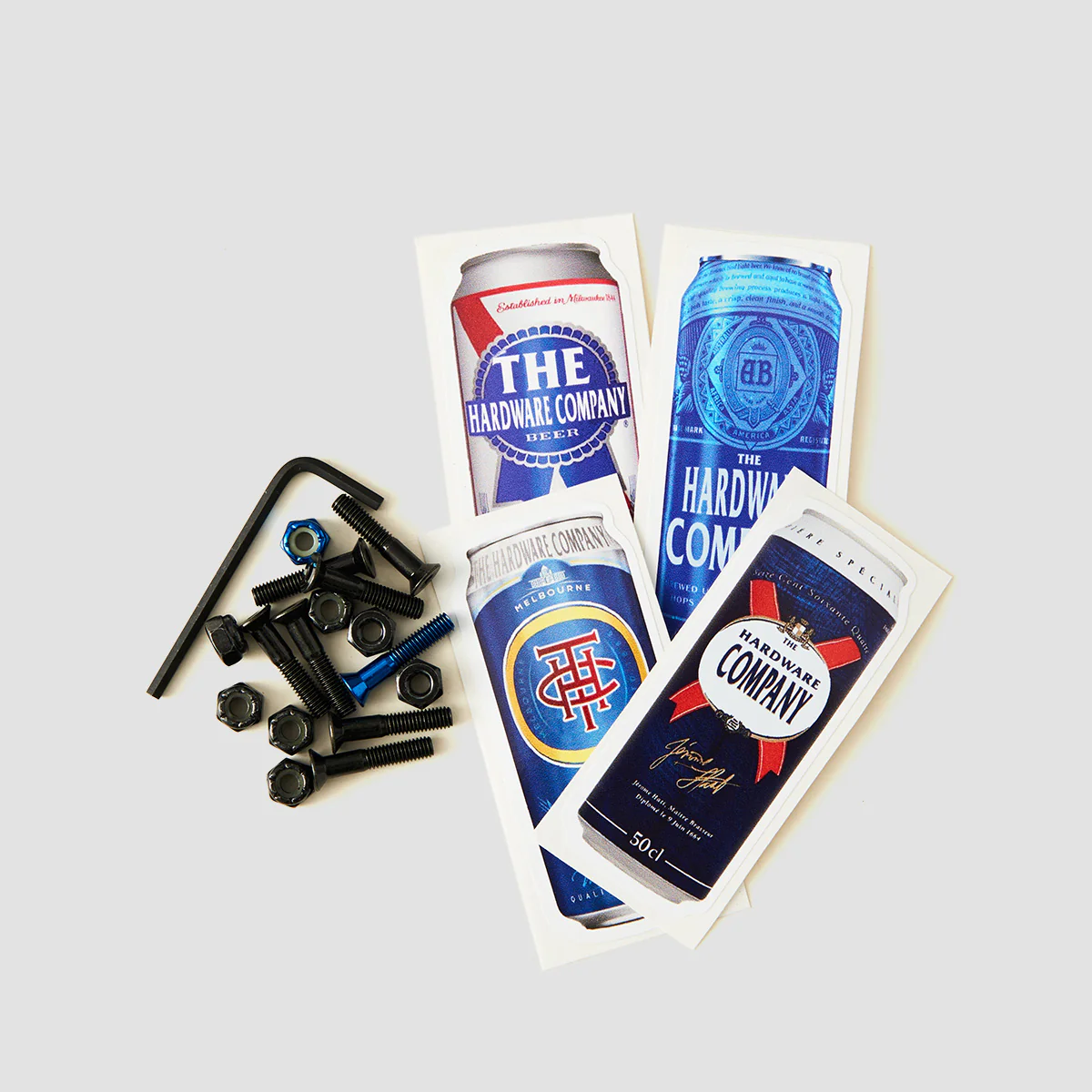 The Hardware Company THC Crafty Blues Allen Truck BoltsĀ Black/Blue 1" - Image 2