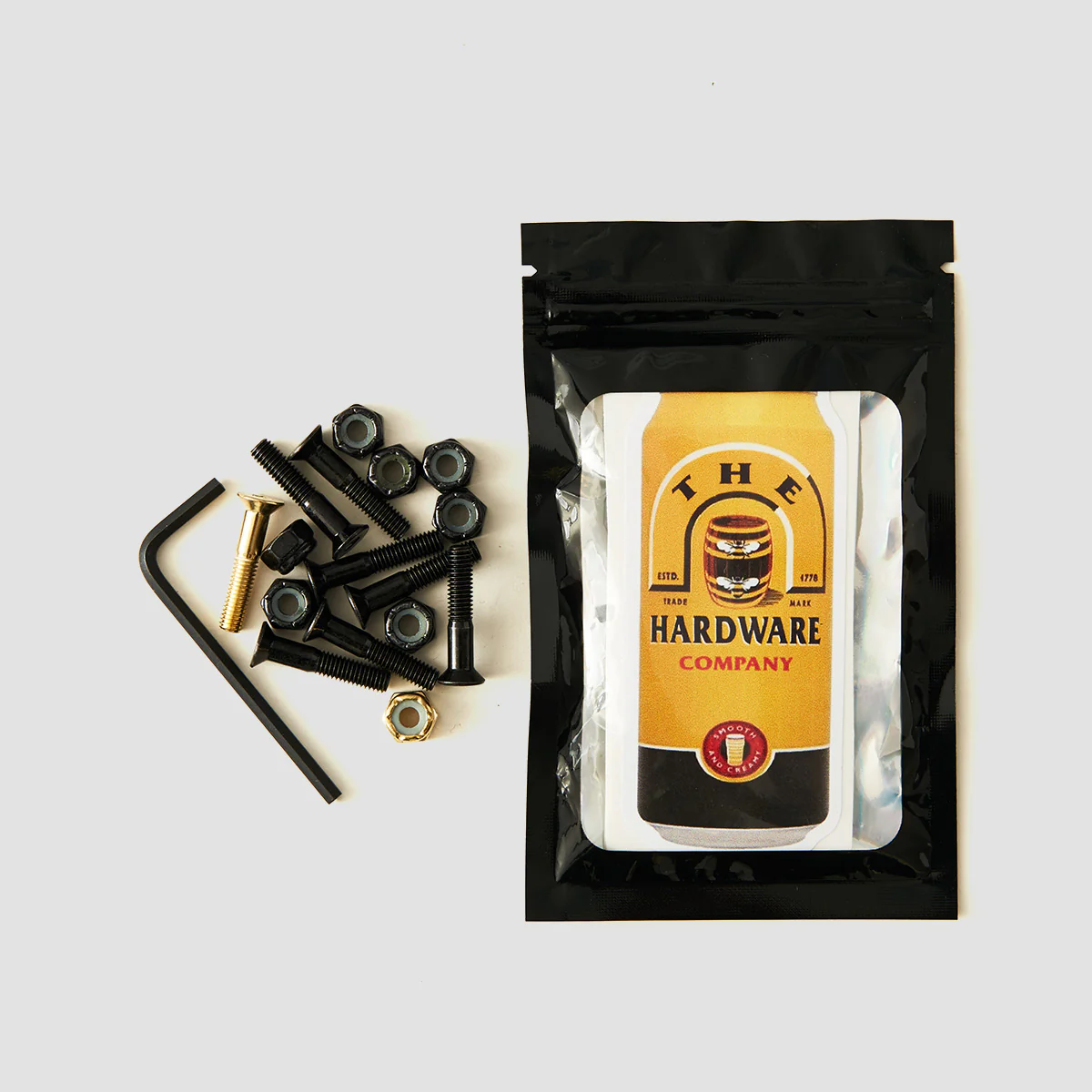 The Hardware Company THC Gold Sesh Allen Truck BoltsĀ Black/Gold 1"