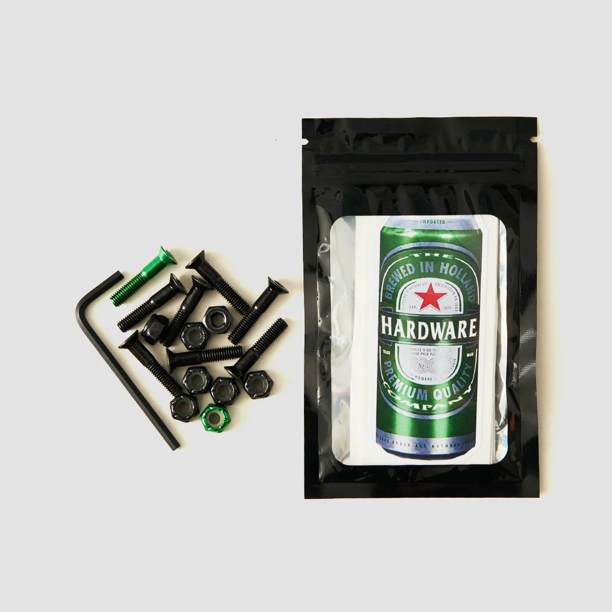 The Hardware Company THC Green Sesh Allen Truck BoltsĀ Black/Green 1"