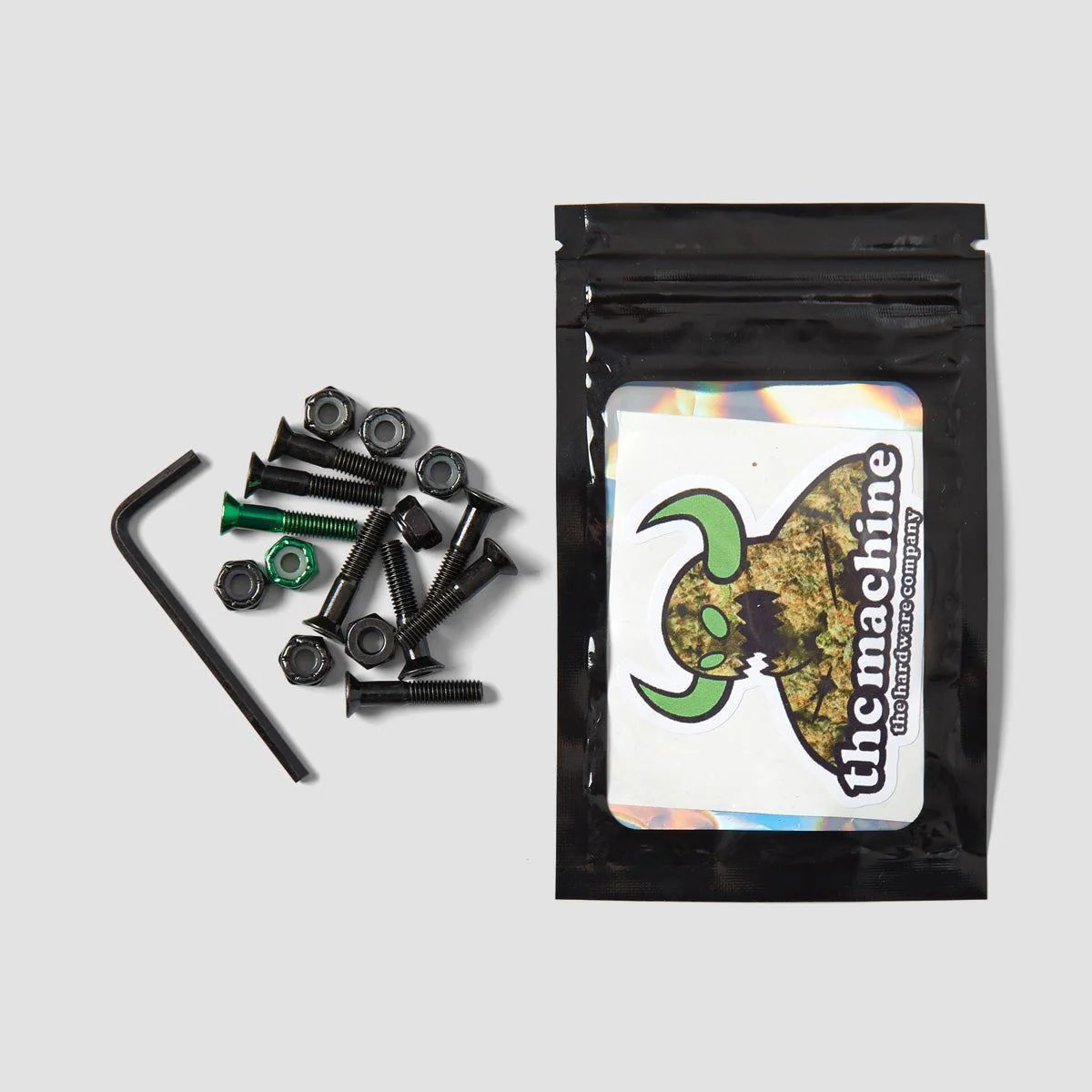 The Hardware Company THC Machine Allen Truck Bolts Black/Green 1"