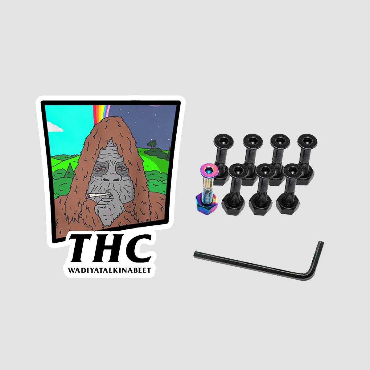 The Hardware Company THC Sassy Allen Truck BoltsĀ Black/Neo Diesel 1"