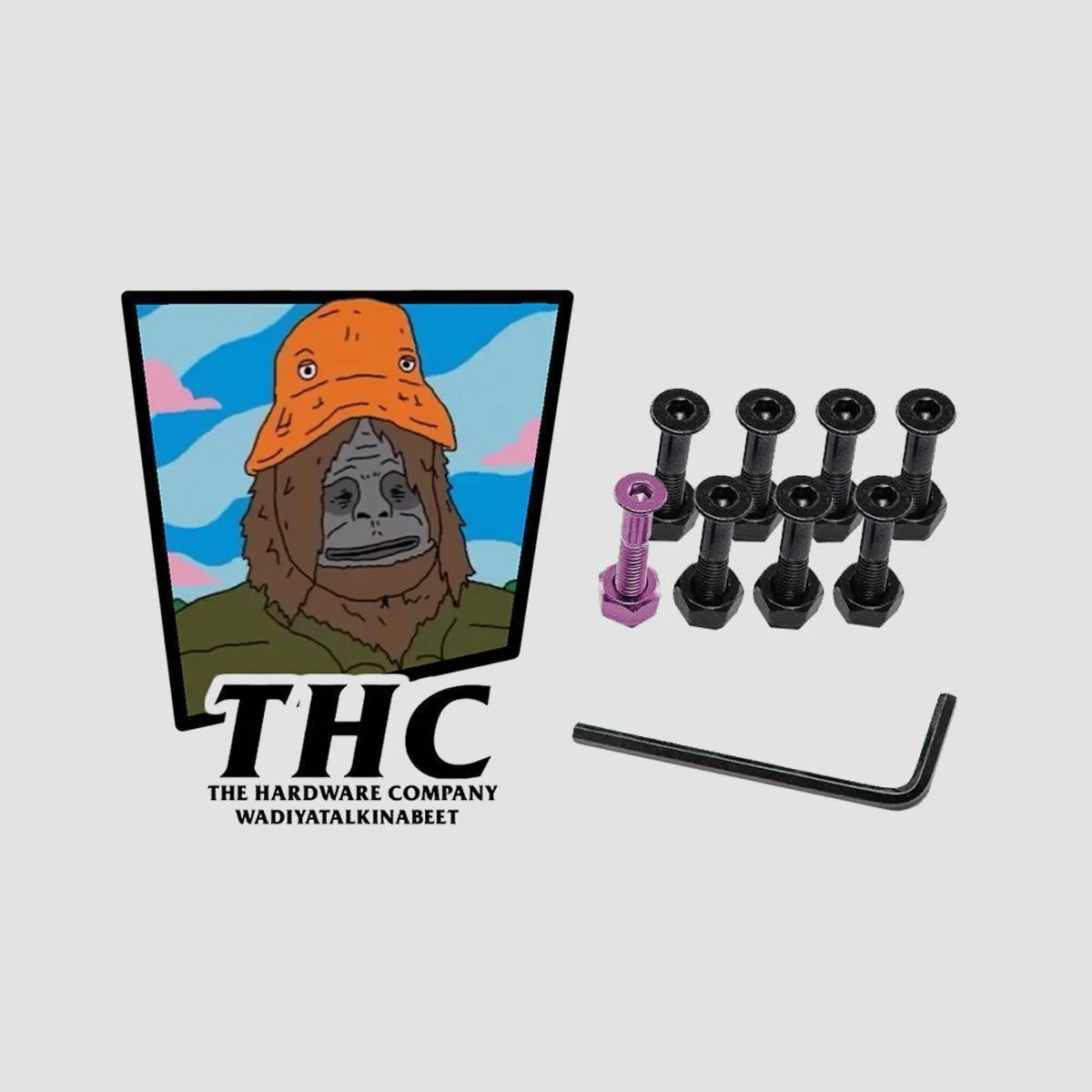 The Hardware Company THC Sassy Allen Truck BoltsĀ Black/Purple 1" - Image 2