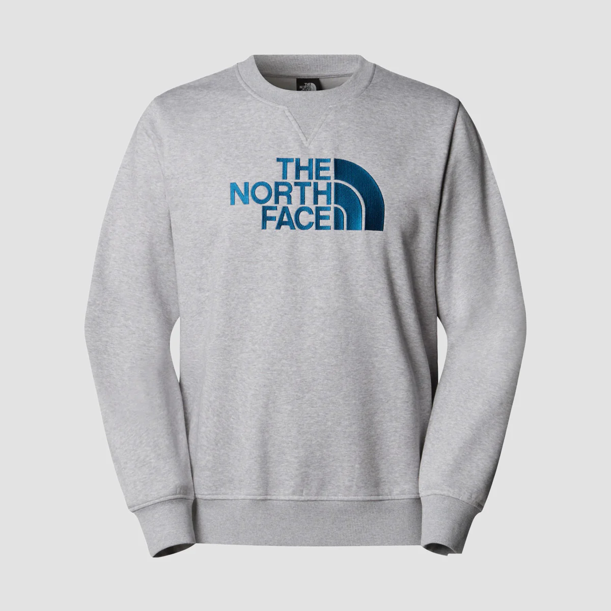 The North Face Drew Peak Regular Crew Sweatshirt TNF Light Grey Heather/Mineral Ink
