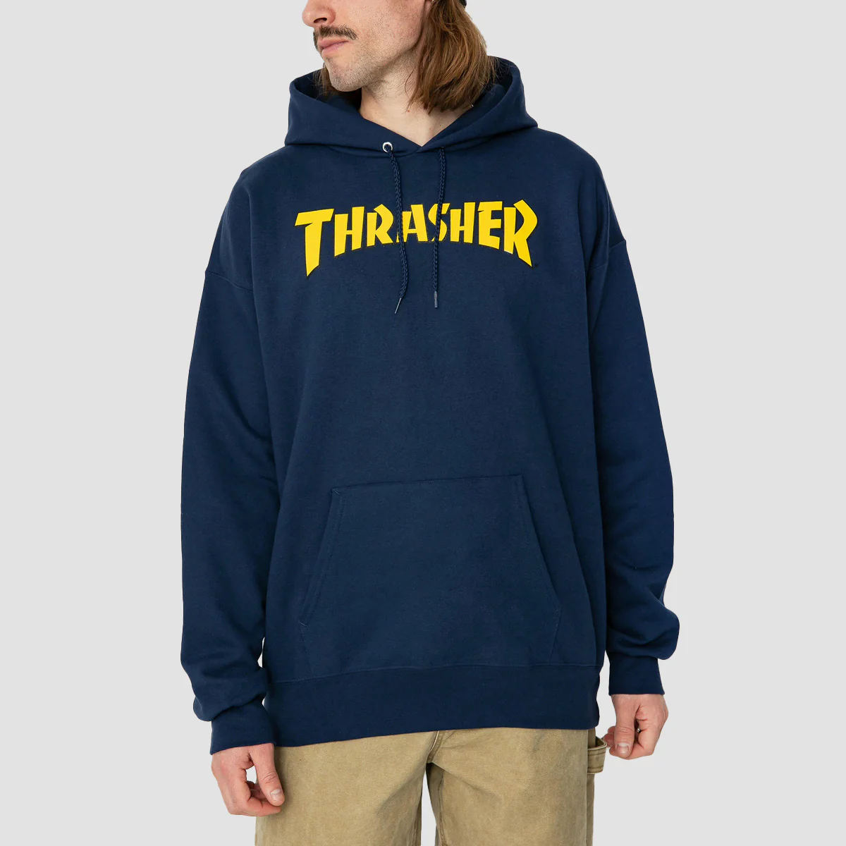 Thrasher Cover Logo Pullover Hoodie Navy