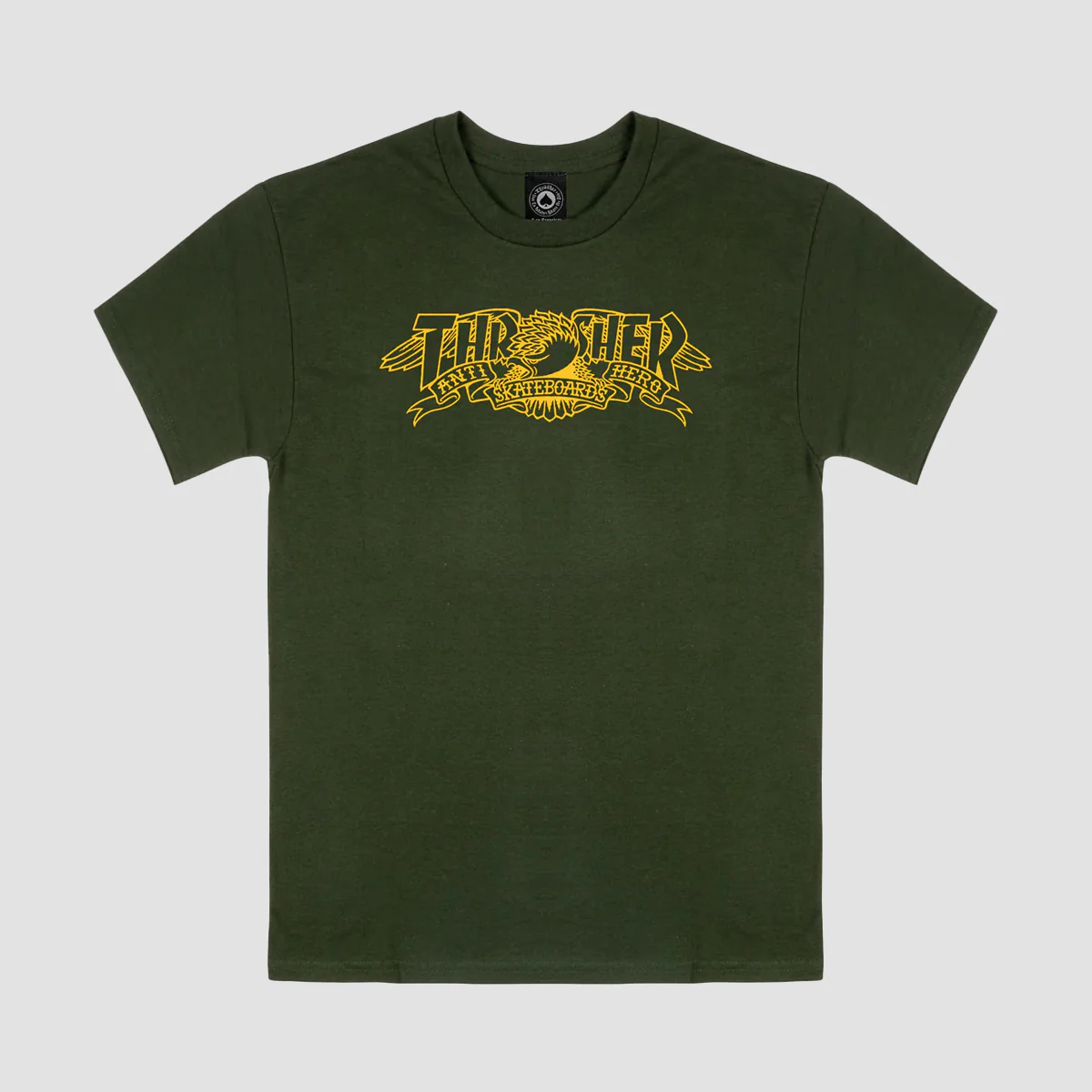 Thrasher X Antihero Mag Banner T-Shirt Forest Green