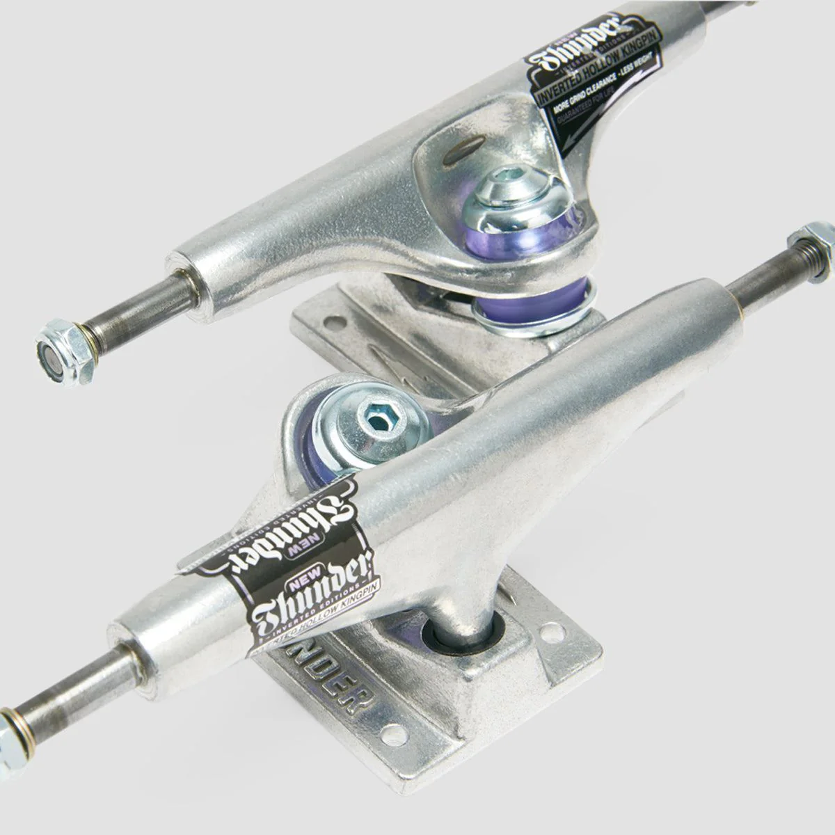 Thunder 148 Inverted Hollow Kingpin Trucks 1 Pair Polished - 8.25" - Image 4