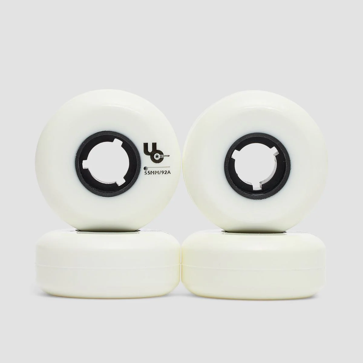 Undercover Team 92A Inline Wheels x4 White 55mm - Image 2
