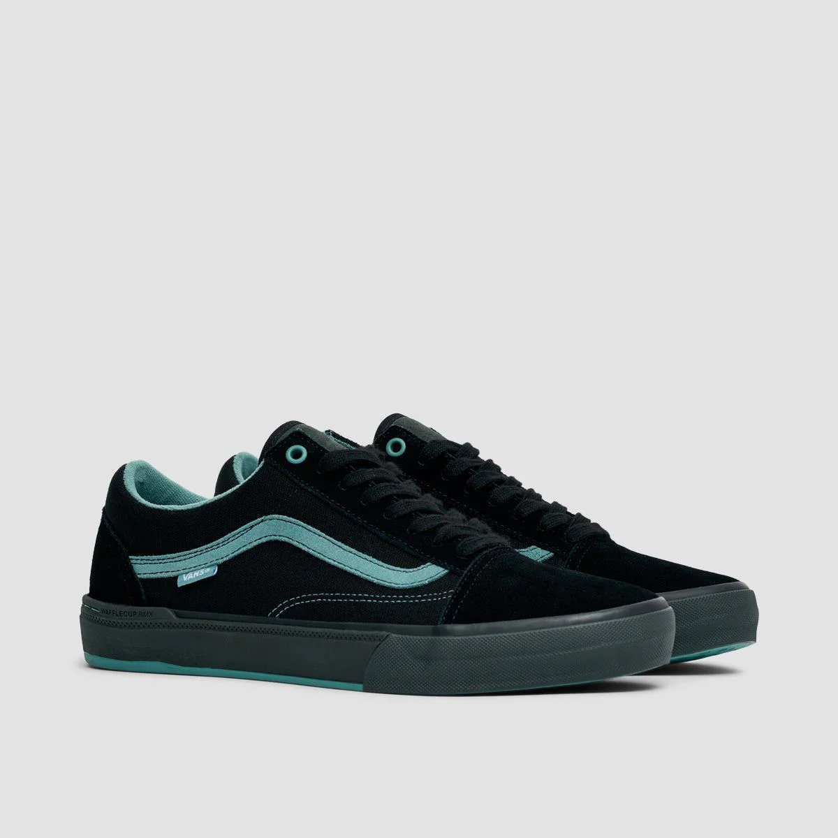 Vans BMX Old Skool Shoes - Black/Teal - Image 2