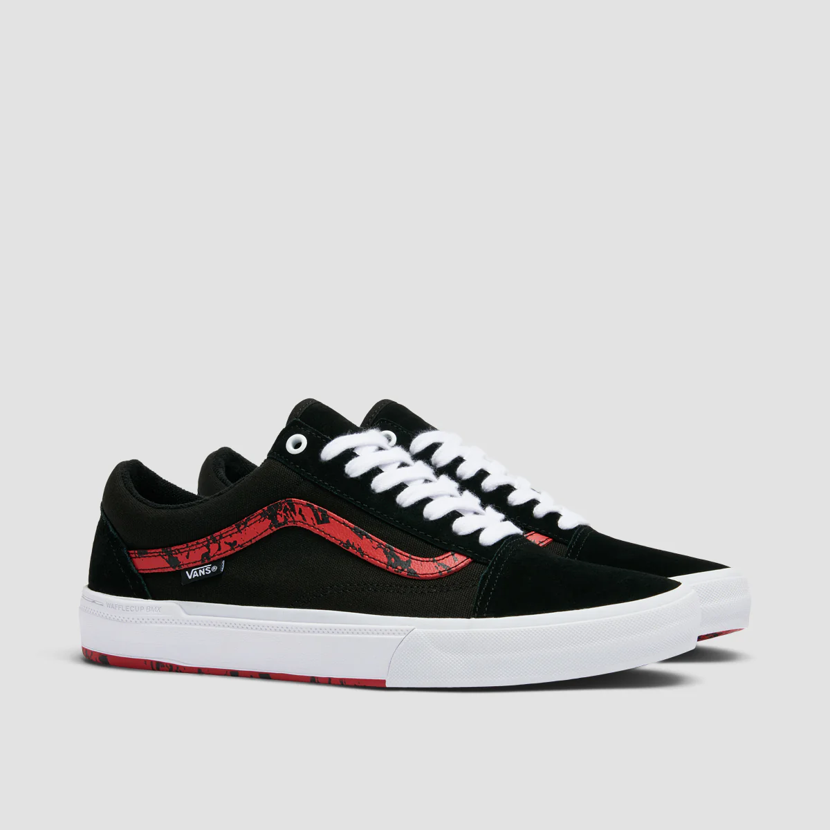 Vans BMX Old Skool Shoes - Marble Black/White/Red - Image 2