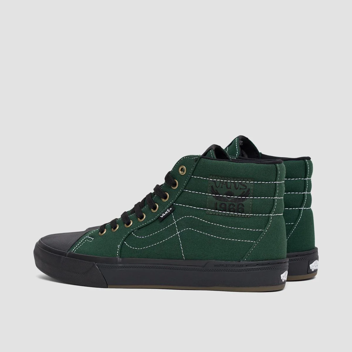 Vans BMX SK8-Hi 238 High Top Shoes - Dakota Roche Green/Black - Image 3