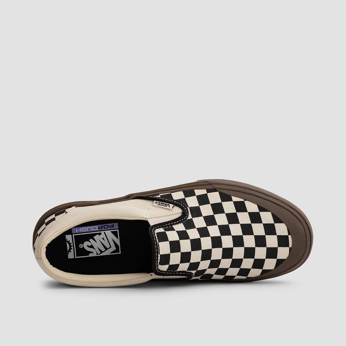 Vans BMX Slip-On Shoes - Checkerboard Black/Dark Gum - Image 4