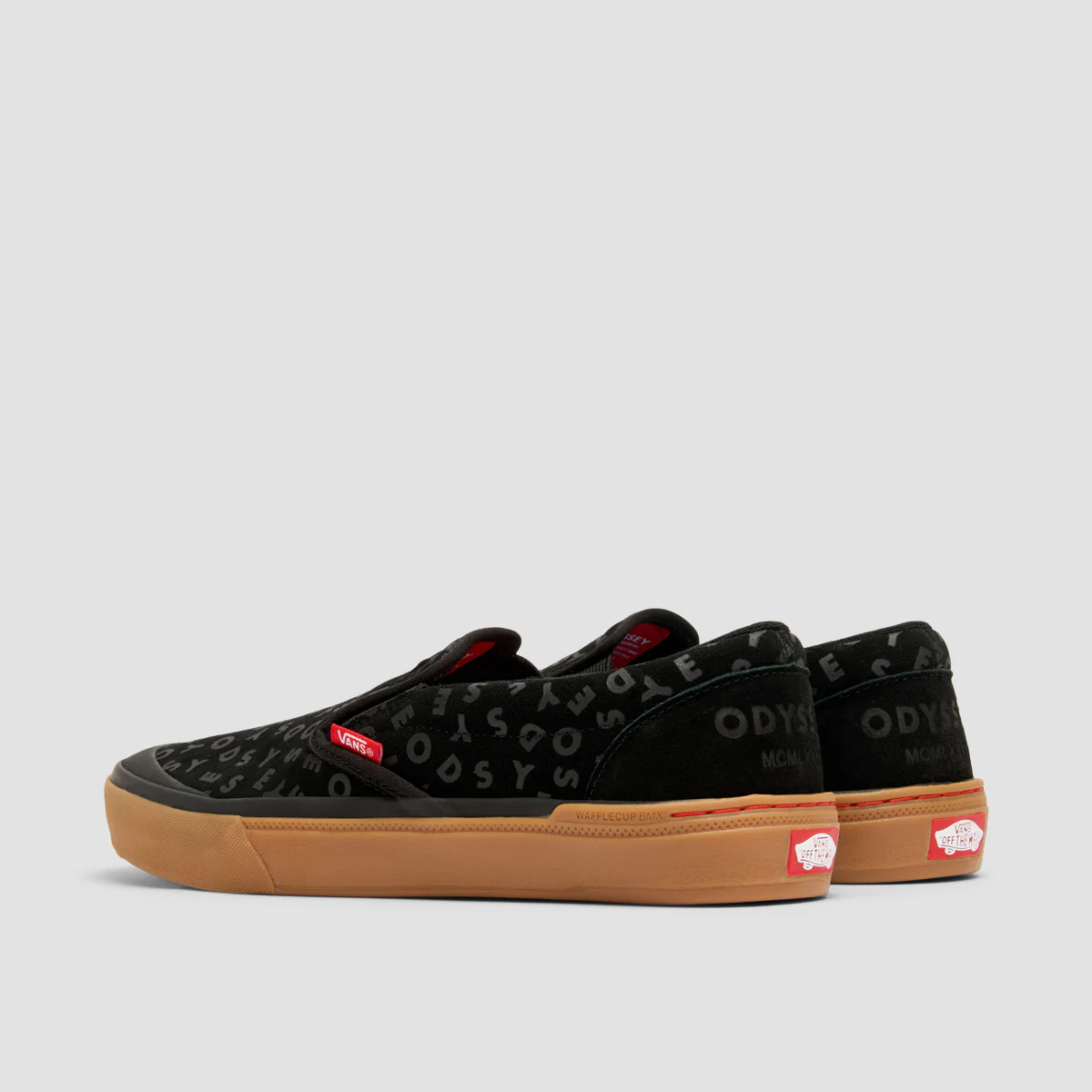 Vans BMX Slip-On Shoes - Odyssey Black/Red/Gum - Image 3