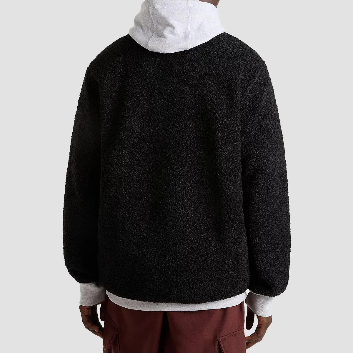 Vans Boxed 1/4 Zip Sherpa Fleece Sweatshirt Black - Image 3