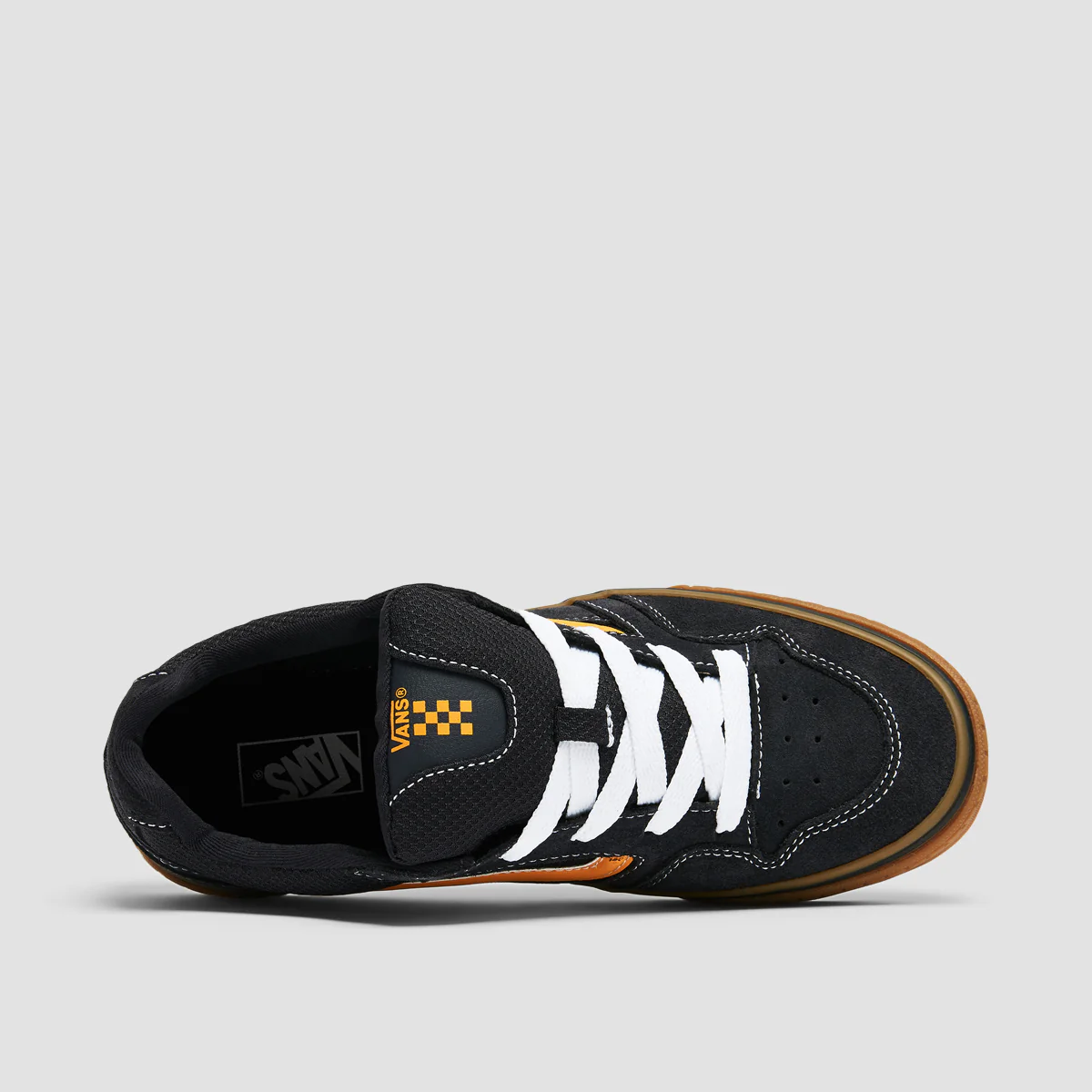 Vans Caldrone Shoes - Suede Gum Charcoal/Yellow - Kids - Image 4
