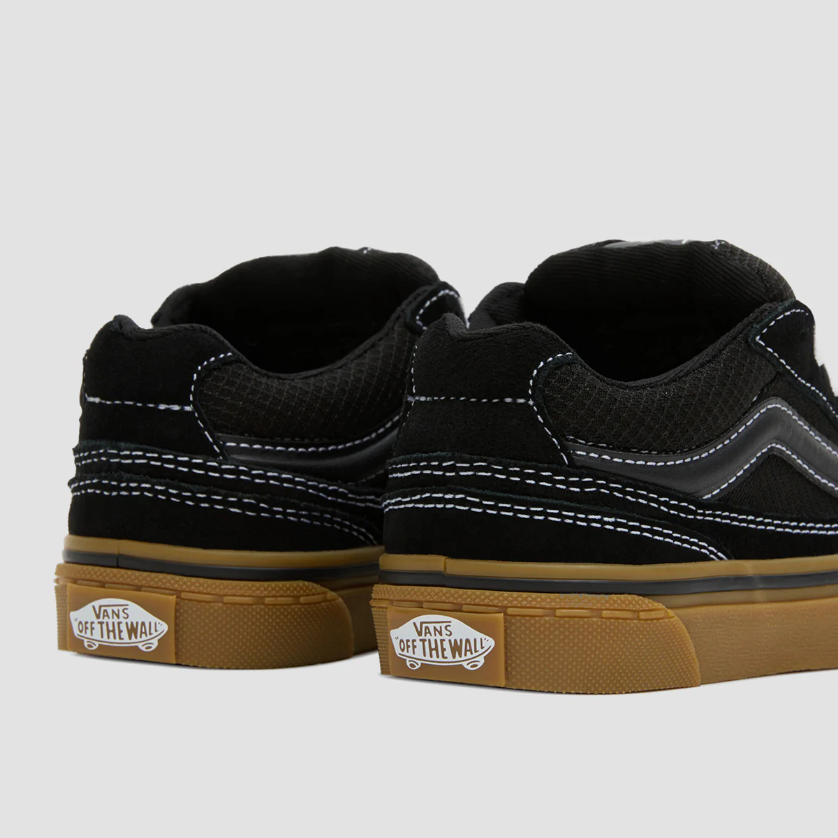 Vans Caldrone Shoes - Suede Mesh Black/Gum - Kids - Image 3